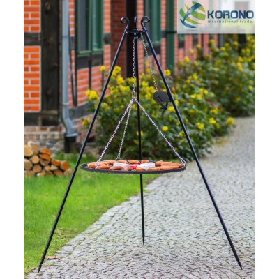 Schwenkgrill mit Kurbel 180cm-Grillrost aus Rohstahl 50cm