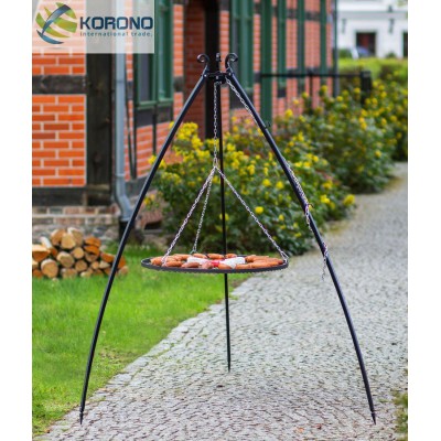 Schwenkgrill am Dreibein 200cm- Grillrost aus Rohstahl 70cm