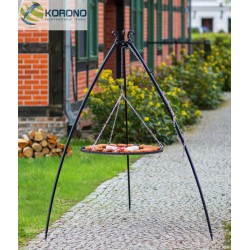 Schwenkgrill am Dreibein 200cm- Grillrost aus Rohstahl 80cm